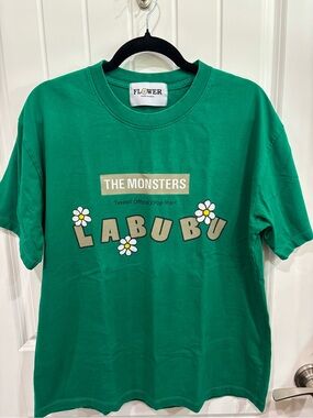 FLOWER The Monsters 'LABUBU' Graphic Tee - Green